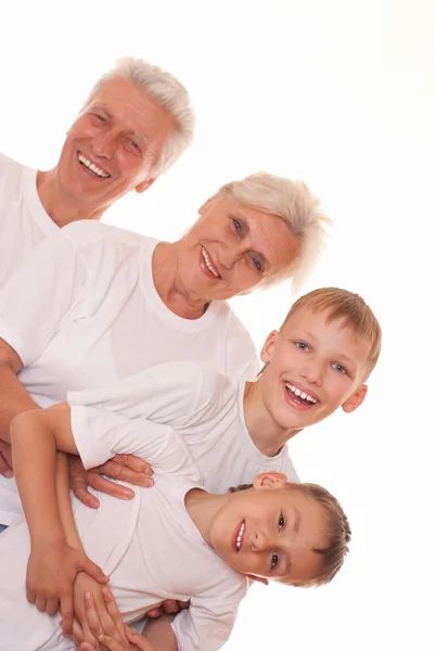Grootouders met kleinzonen — Stockfoto
