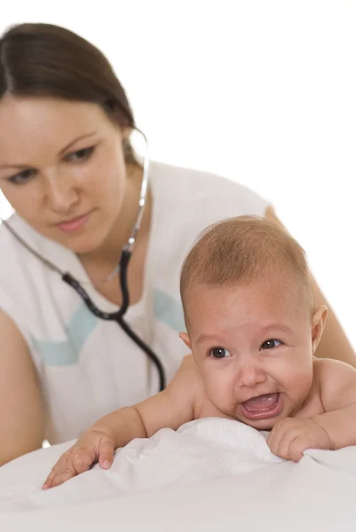 Lekarz z nowo narodzonego dziecka — Zdjęcie stockowe