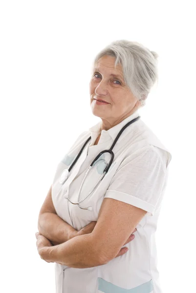 Starsza kobieta lekarz — Zdjęcie stockowe