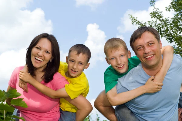 United family at the nature — Stock Photo, Image