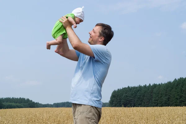 Papà e neonato — Foto Stock