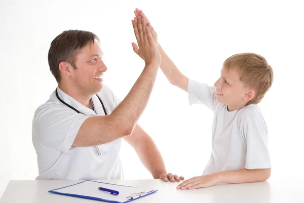 Boy and doctor — Stock Photo, Image