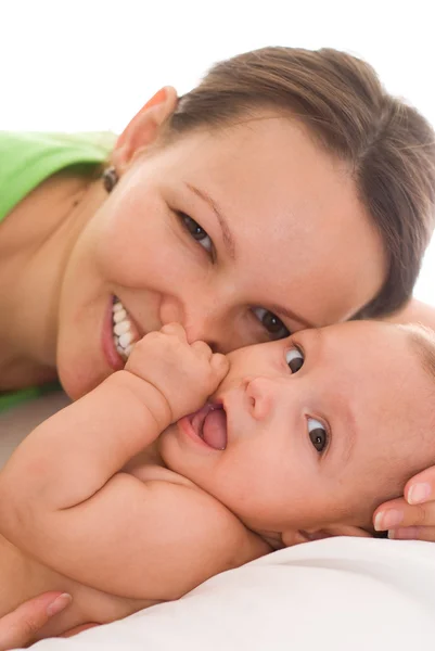 Счастливая мама и ребенок — стоковое фото