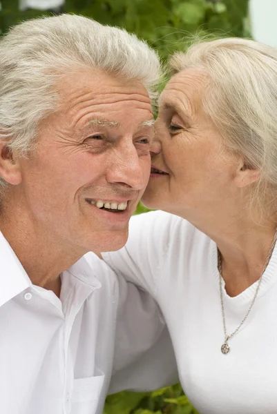 Ευτυχής ηλικιωμένο ζευγάρι μαζί — Φωτογραφία Αρχείου