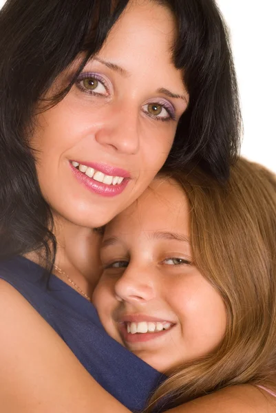 Lycklig mor med dotter — Stockfoto