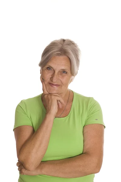 Woman in green — Stock Photo, Image