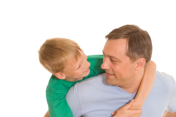 Glücklicher Vater und Sohn — Stockfoto