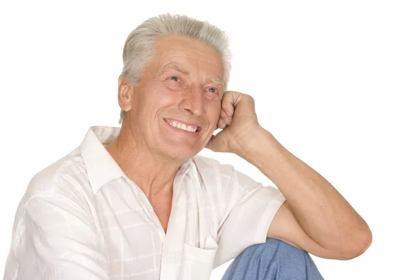 Ritratto di un uomo anziano felice — Foto Stock