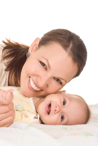 Mãe e bebê agradável — Fotografia de Stock