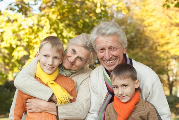 Famiglia felice di quattro persone — Foto Stock