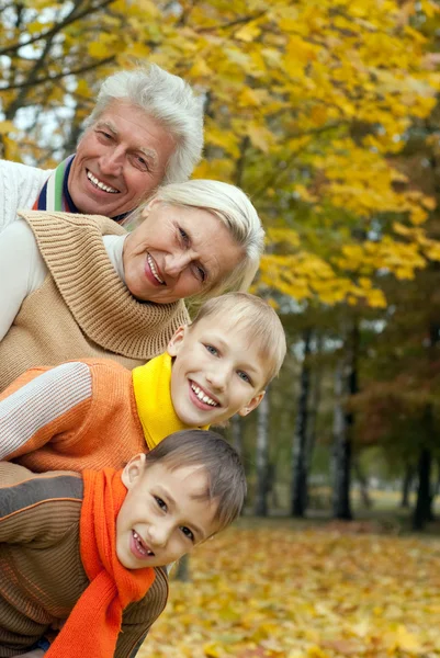 Nice family on the nature — Stock Photo, Image