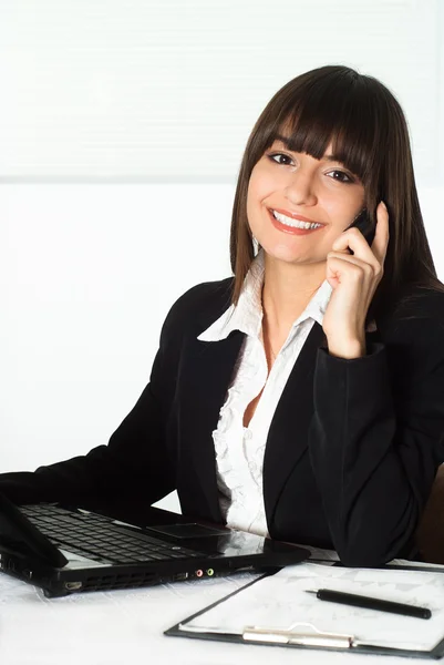 Nice girl working in the office — Stock Photo, Image