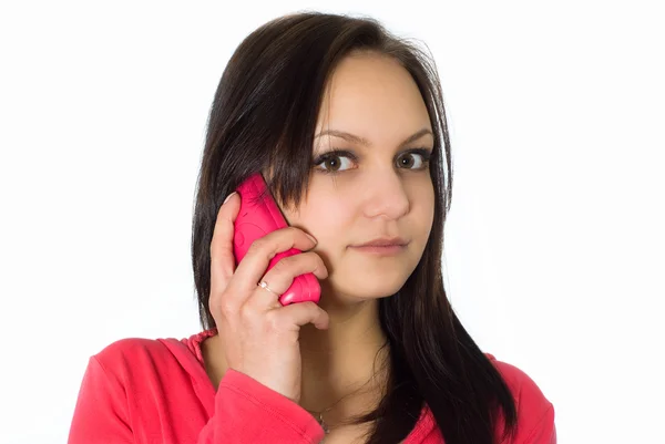 Meisje met de telefoon — Stockfoto