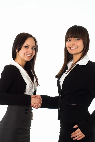 Girls in a black business suit — Stock Photo, Image