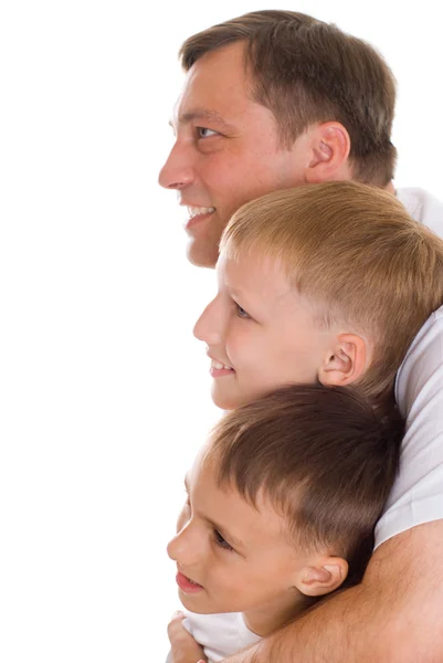 Brother and their father — Stock Photo, Image