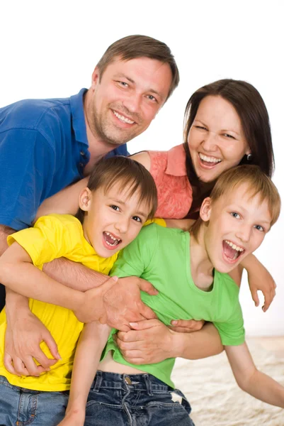Happy parents with children Royalty Free Stock Images