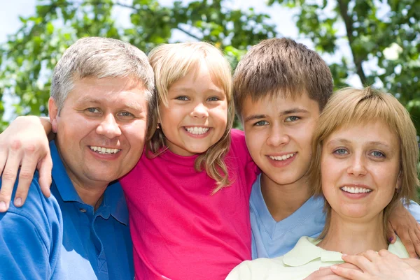 Happy children with parents Royalty Free Stock Photos