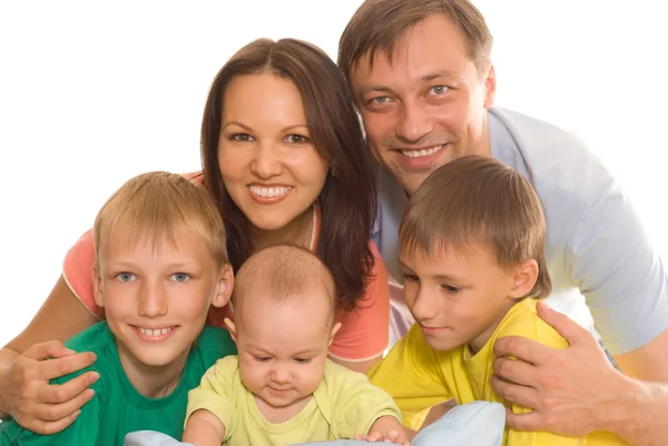 Young couple and their sons — Stock Photo, Image