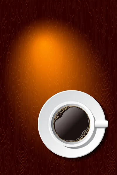 Csésze kávé az asztalomon — Stock Vector