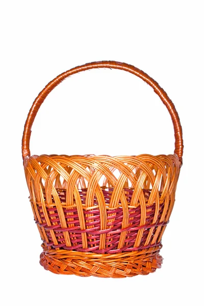 stock image Wicker basket isolated on white background