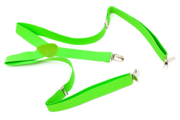 Green suspenders — Stock Photo, Image