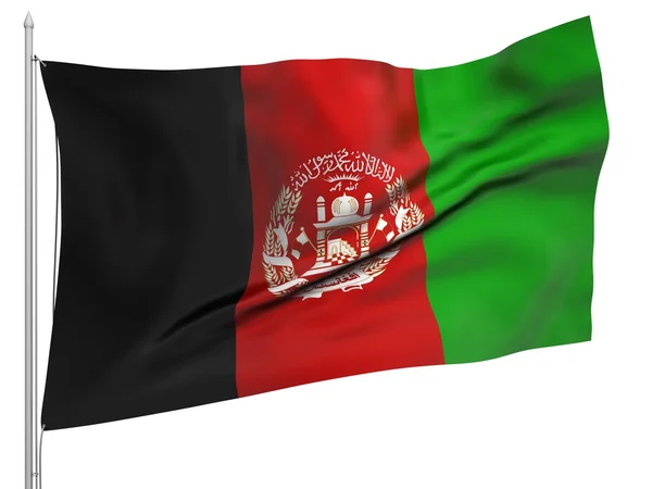 Flying Flag of Afghanistan - All Countries — Stock Photo, Image