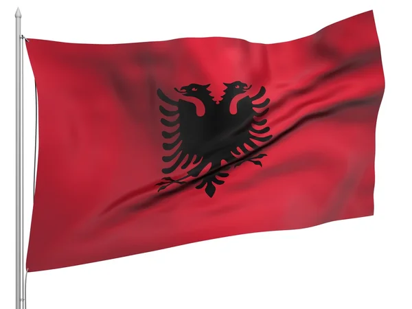 Bandiera Flying of Albania - Tutti i paesi — Foto Stock