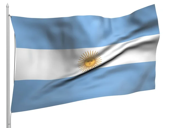 Flying Flag of Argentina - All Countries — Stock Photo, Image