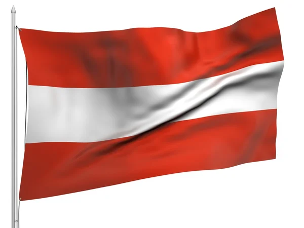 Flying Flag of Austria - All Countries — Stock Photo, Image