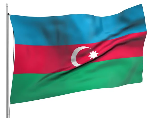 Drapeau volant de Azerbaïdjan - Tous les pays — Photo