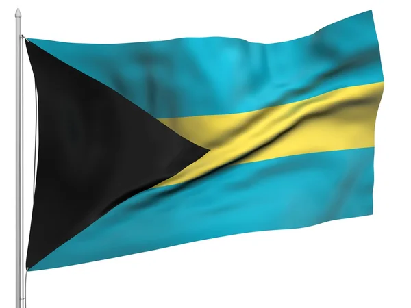 Flying Flag of Bahamas - All Countries — Stock Photo, Image