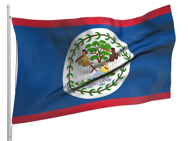 Flying Flag of Belize - All Countries — Stock Photo, Image