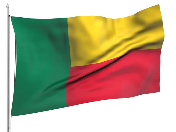 Flying Flag of Benin - All Countries — Stock Photo, Image