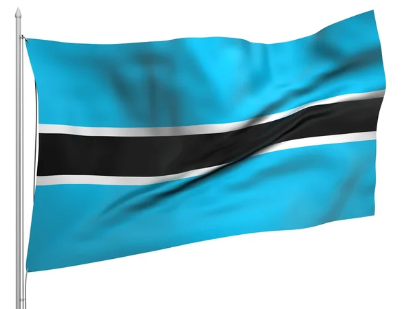 Létající vlajka Botswany - všechny země — Stock fotografie