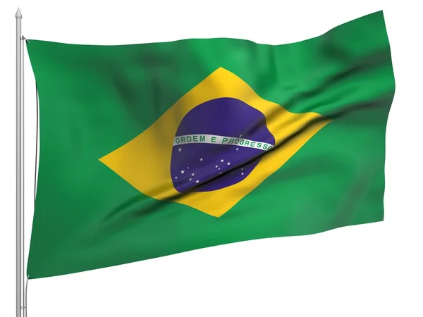 Bandiera Flying del Brasile - Tutti i paesi — Foto Stock