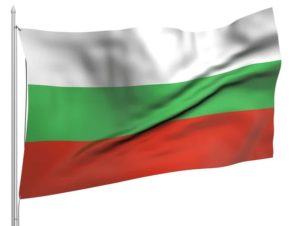Flying Flag of Bulgaria - All Countries — Stock Photo, Image