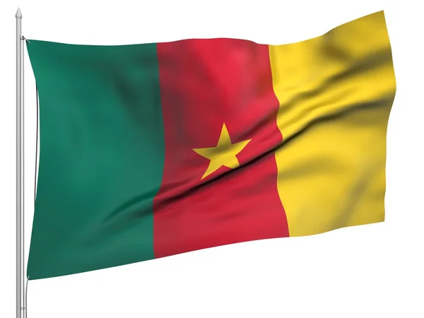 Flying Flag of Cameroon - All Countries — Stock Photo, Image