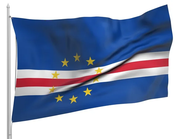 Flying Flag of Cape Verde - All Countries — Stock Photo, Image