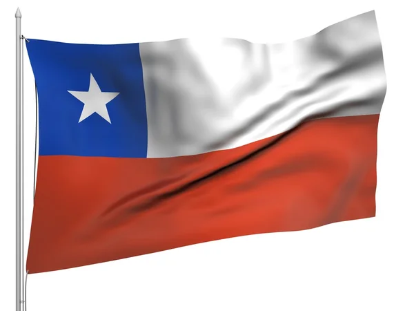 Flying Flag of Chile - All Countries — Stock Photo, Image