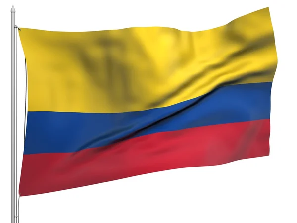 Flying Flag of Colombia - All Countries — Stock Photo, Image