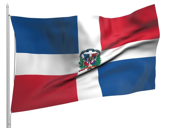 Flagg av Dominikanska republiken - alla länder — Stockfoto