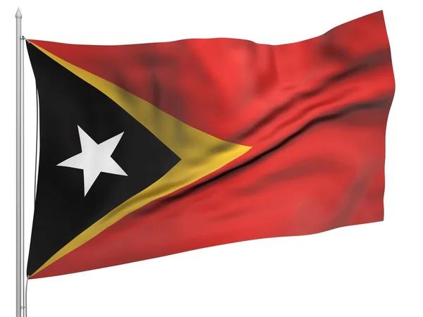 Bandiera volante di Timor Est - Tutti i paesi — Foto Stock