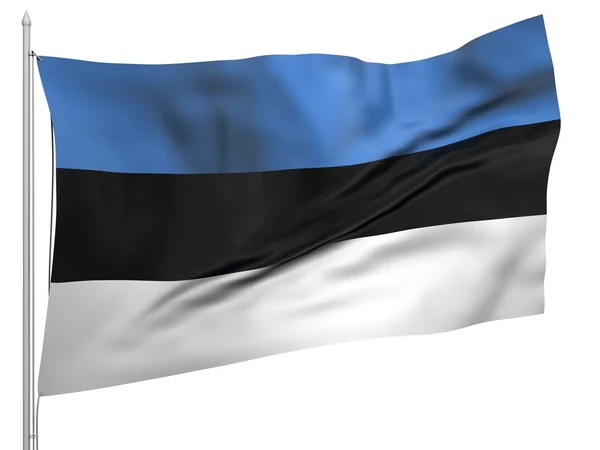 エストニア - すべての国の旗の飛行 — ストック写真