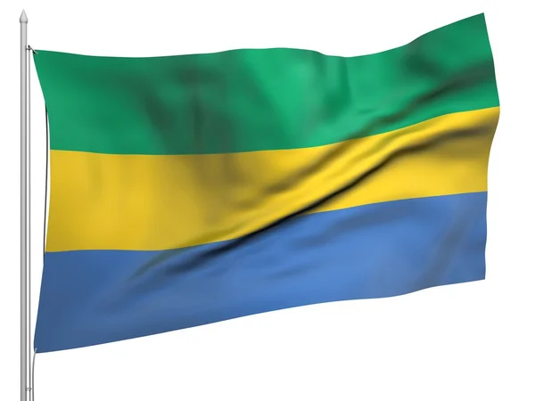 Flagg av gabon - alla länder — Stockfoto