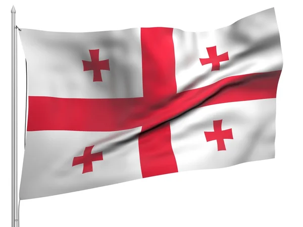 Vlag van Georgië - alle landen — Stockfoto