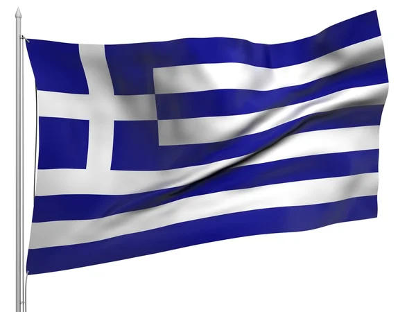 Flying Flag of Greece - All Countries — Stock Photo, Image