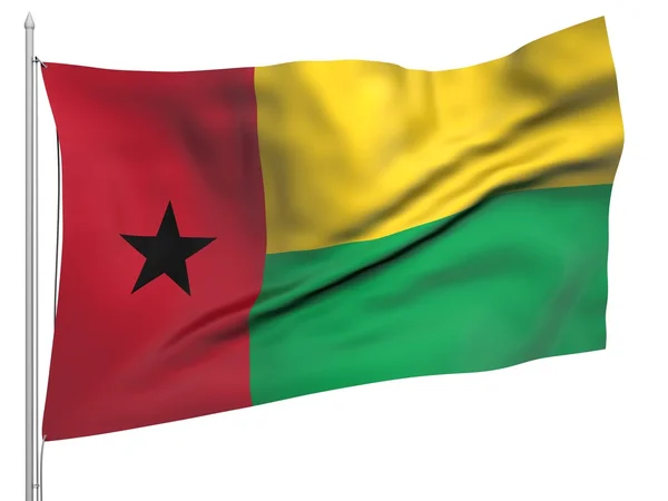 Flying Flag of Guinea - All Countries — Stock Photo, Image