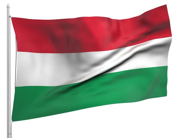 Flying Flag of Hungary - All Countries — Stock Photo, Image