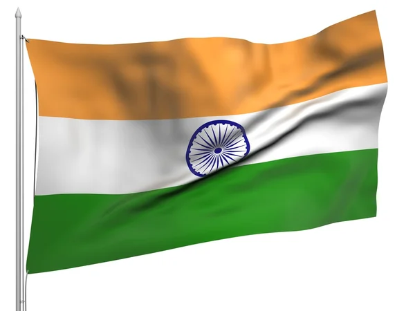Pływających pod banderą z Indii - wszystkie kraje — Zdjęcie stockowe
