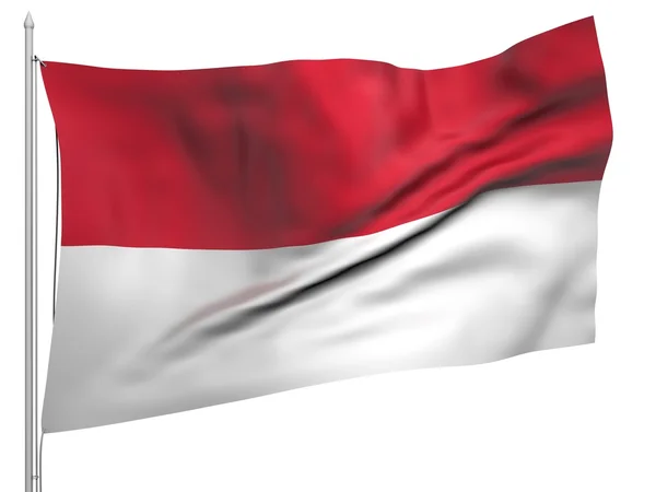 Flying Flag of Indonesia - All Countries — Stock Photo, Image